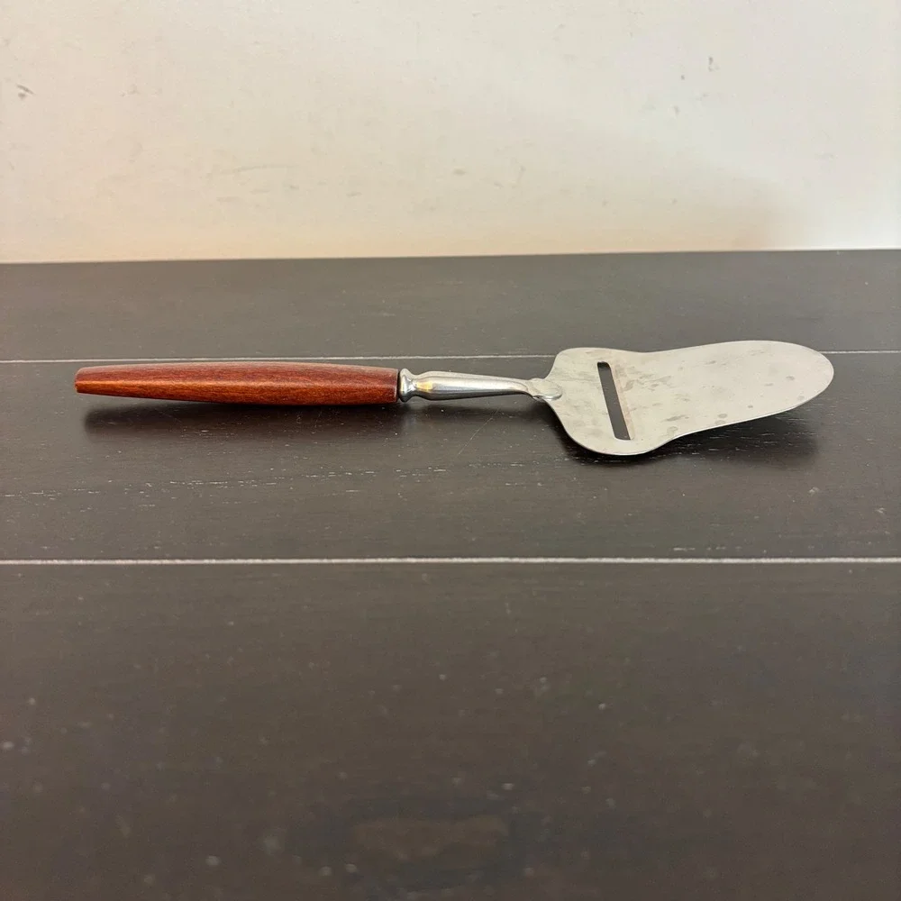 Vintage MCM | Wood Handle Cheese Plane Slicer | Stainless Steel